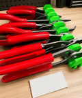 Modular Magnetic Pliers Organizer With Adjustable Tool Holder Rack For Pliers Cutters Wrenches And Hand Tools, green rack