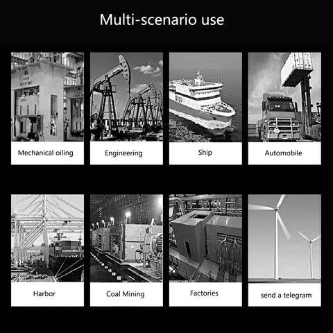 Multiple scenarios showcasing uses of Portable Grease Pump With Oil Water Separator And Explosion Proof Tubing 80 to 1 Air Operated Lubrication Gun.