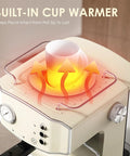 Straight Up Retro 20 Bar Espresso Machine With Integrated Milk Frother And ESE Pod Compatible Setup Featuring Pressure Gauge Plus 54 Oz Removable Water Tank For True Coffeeheads with built-in cup warmer.