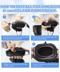 Step-by-step guide to installing Comfy Replacement Gel Ear Pads For Walkers Razor And XCEL Earmuffs using a coin.