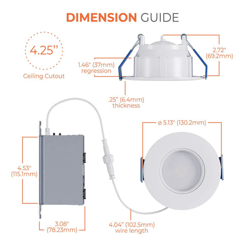 Killer 4 Inch Led Ceiling Light With Swiveling Adjustable Gimbal Trim For Dead Simple Diy Drywall Install And Flawless 5Cct Color Shifting Delivering A Stunning 900 Lumens Glow