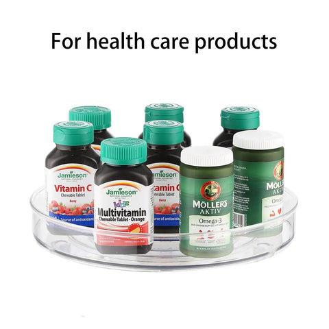 Two Pack Lazy Susan Cabinet Organizer Rotating Turntable For Cabinets Pantries Countertops Tables And Fridges 10.5 Inch