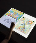 A2 Magnetic LED Light Pad For Diamond Painting, Tracing And Sketching, large light box with art papers secured by magnets