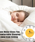 Child sleeping soundly next to clock with High Torque Quartz Clock Movement Kit With 2 Movements, featuring quiet motor.