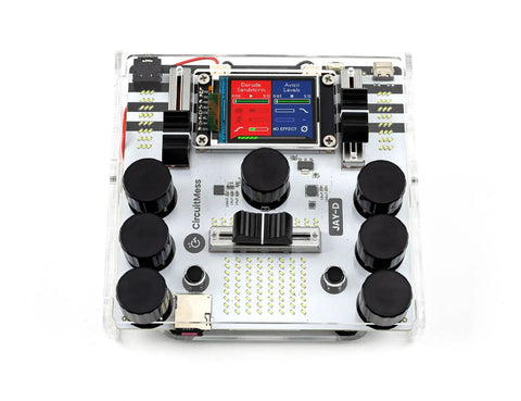 DIY DJ Mixer Kit For Beginners Teens Build Your Own DJ Board Learn Electronics Mix Tracks Add Effects Play Music Via SD Card Kid Friendly STEM Project That Feels Like Real DJing, acrylic DIY mixer board with knobs and display