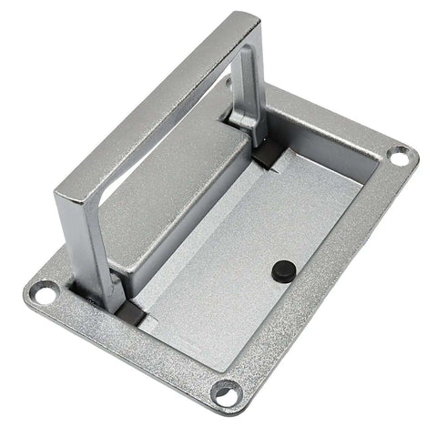 Heavy Duty Zinc Alloy Recessed Pull Handles For Drawers And Deck Hatches, silver flush mount pull with easy grip, rust resistant