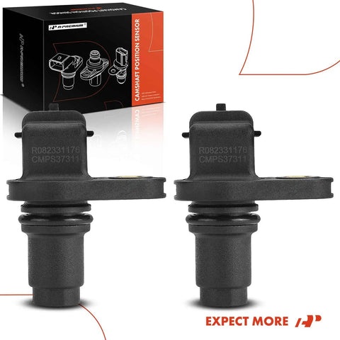 2 Pack Camshaft Position Sensor Replacement for Infiniti and Nissan Fits EX35 FX35 G25 G35 JX35 M35 M35h Q50 Q70 QX60 2006-2019 V6 3.5L and 2.5L Engine Models Plug and Play High Quality CPS Sensor, two black sensors