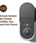 Crema Ready Single Serve Coffee Maker With Pressure Infusion For Rich Crema And Espresso Style Shots top view with controls