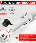 FEEDRON automatic fuel transfer pump with auto-stop sensor, white plastic body and 51-inch hose