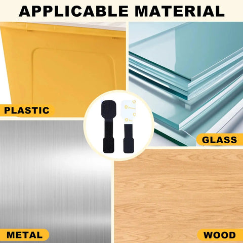 Heavy Duty Self Adhesive Cable Straps With Strong Sticky Backing Reusable Hook And Loop Ties applicable on plastic, glass, metal, wood