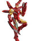 Marvel Infinity Saga Iron Man MK85 Armor Buildable Model Kit With LED Chest And Eyes, 149 Piece Articulated Figure in dynamic pose
