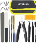 Gundam Model Tool Kit Dope 17 Piece Set With Pliers, Tweezers, Files, Brush, Graver And Spare Blades in Canvas Bag for Models