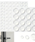 Soft Close Cabinet Bumpers Kit With 148 Pieces In 3 Shapes Invisible Silicone Cushions for cabinets and furniture.