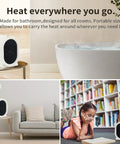 Cozy Yet Powerful 400W Space Heater For Desk And Office Use With Fast Two Second Heat in various home settings