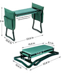 Garden Kneeler And Seat With Soft EVA Foam Pad And Heavy Duty Steel Frame Holds Up To 330 Lbs Foldable Kneeling Bench With Two Tool Pouches