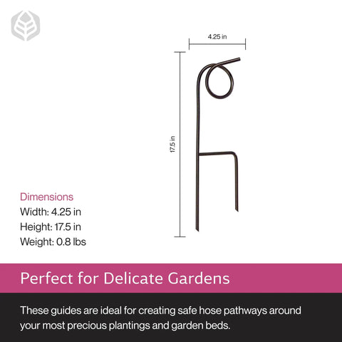 Plant Saving Hose Guide and 17.5 Inch Garden Stake Heavy Duty Water Pipe Guide for Lawn and Garden Keeps Hoses Elevated to Prevent Kinks and Drag