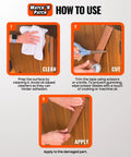 Wood Grain Repair Tape Wheat Maple 2.25 In X 15 Ft Realistic Wood Finish Duct Tape application steps for surfaces