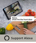 Person using Alexa with 2K Security Cameras Wireless Outdoor With Spotlight 15000mAh Battery Powered WiFi Surveillance