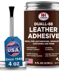 Heavy Duty Leather Adhesive 4 Oz Glue For Leather Repair And Crafting For DIY Upholstery Waterproof Heat Resistant Flexible Long Lasting High Strength Bond For Bags Jackets Wallets And More