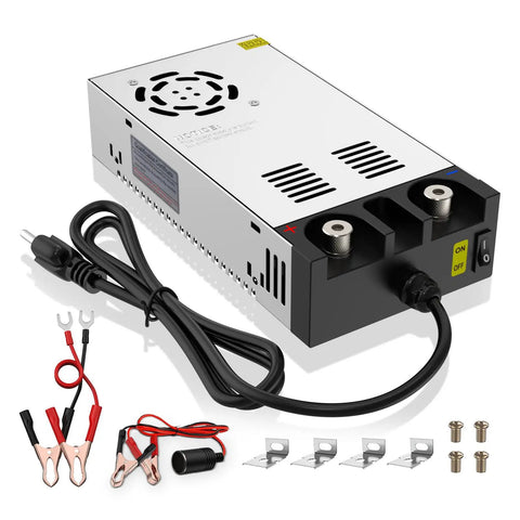 Beefy 110V To 12V DC Power Converter For Diesel Heaters Up To 600W 50A Peak Adjustable Output AC To DC Power Supply with accessories
