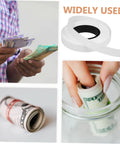 Cash Bundling Tape For Banks And Heavy Duty Paper Strapping Tape 3.5 Inch Width Secure Packaging shown with banknotes and jar