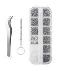 All In One Eyeglasses Repair Kit With 1100 Tiny Screws, 5 Pairs Nose Pads, Micro Screwdriver And Tweezers for precision fixes