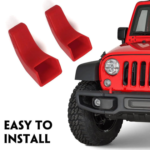 Factory Style Tow Hook Covers Upgrade For Jeep Wrangler JK JL Gladiator TJ Red Protector Accessories 2007 2022 Keep Paint Safe