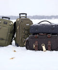 Luggage with Two Pack Gold Zipper Pull Replacement Sliders for quick repairs in snow