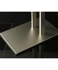 Base of Edenscape Pedestal Towel Holder In Brushed Nickel With Double L Shape Design Built To Last Free Standing Bath Accessory