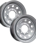 Beefed Up Heavy Duty 16 Inch Trailer Wheels 16x6 8 Lug Silver Gray Modular Rim For Equipment Trailers DOT Approved 3750 Lb Capacity