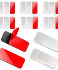 Ultra Thin Magnetic Cabinet Catches With Strong Adhesive No Drill Door Latches For Cabinets Kitchen Bathroom Closet And RV 6 Pack Easy Stick On Mount Keeps Doors Quiet And Secure, showing red and silver finishes