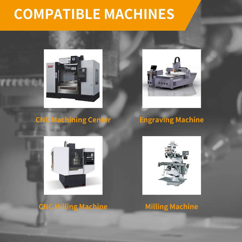 Image of CNC Machining Center, Engraving Machine, CNC Milling Machine, and Milling Machine for "4 Flute Carbide Ball Nose End Mill For Alloy Steels And Hardened Steels Pro Grade With Anti Coating And Micro Grain For Precision Milling In 1/8, 1/4, 3/8, 1/2 Inch Sizes" compatibility