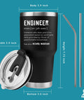 Engineer Definition Gift For Engineers And Engineering Students Cool Nerdy 30 Oz Stainless Steel Vacuum Insulated Tumbler With Straw