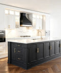 Gold Cabinet Pulls 5 Inch 30 Pack Heavy Duty Rust Resistant Drawer Handles Zinc Alloy Hardware on black and white kitchen cabinets