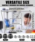 Anti Vibration Rubber Feet Set for 2020 Aluminum Extrusion Profile 16 Damper Pads with M4 T Nuts and Screws Fits 3D Printers Adds Stable Shock Absorption and Floor Protection for Smooth Quiet Printing, 20x13mm