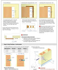Installation guide for Barn Door Privacy Lock With Concealed Bolt And Ada Turn Square Rose, showing wall and jamb preparation steps.