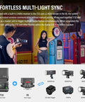 Person using TTL Camera Flash For Sony With X5S Trigger Kit in studio setting with multi-light sync