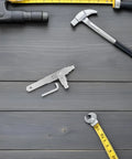 Ultimate Faucet Repair Kit And Tap Removal Tool For Plumbing Pros Fixing Damaged Valve Threads Broken Screw Extractors To Save Time On Pipe Repairs With Versatile Heavy Duty Socket Set For Home And Shop Needs Now, metal tool set on wood