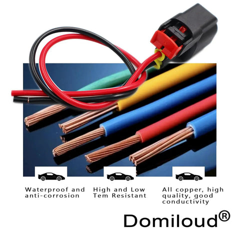Ram 2500 License Plate Light Connector And Socket Kit Two Pack 2011-2018 5.7L 6.4L 6.7L Waterproof Harness copper wires
