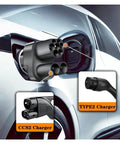 Dope CCS2 To Tesla EV Charging Adapter Rated 300 Amps For Rapid Electric Vehicle Juice Solid Abs Construction with connectors