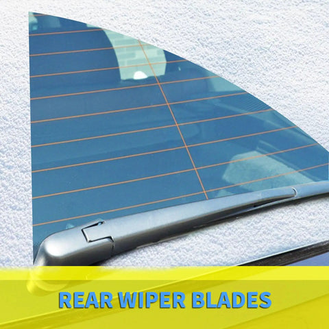 Straight Up Premium Silicone Wiper Blades For Jeep Wrangler JK 2007 To 2018 on rear window, showing clean view and easy installation.
