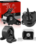 Heavy Duty Engine And Transmission Mount Set Fits Honda Element 2 Point 4 Liter Models showing four motor mounts with a black box.