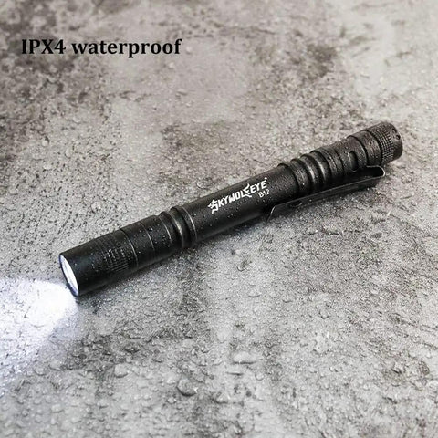 Ultra Compact Led Pen Light With Clip Five Pack Mini Flashlights For Quick Inspections Three Modes For Camping Outdoors And Emergencies on wet surface