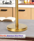Freestanding Toilet Paper Holder Stand With Reserve For Four Spare Rolls, Sturdy Base, Stainless Steel Construction