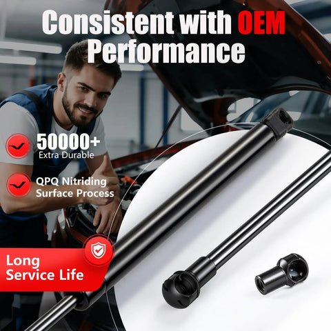 Rear Hatch Liftgate Struts For Chevy Suburban Tahoe Yukon Escalade 2007 To 2014 shown with durability features 
