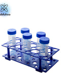 Polypropylene Centrifuge Tube Rack For 10ml 15ml And 50ml Tubes, 28 Well Detachable Plastic Stand, Blue Color