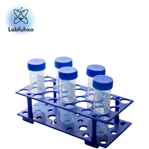 Polypropylene Centrifuge Tube Rack For 10ml 15ml And 50ml Tubes, 28 Well Detachable Plastic Stand, Blue Color