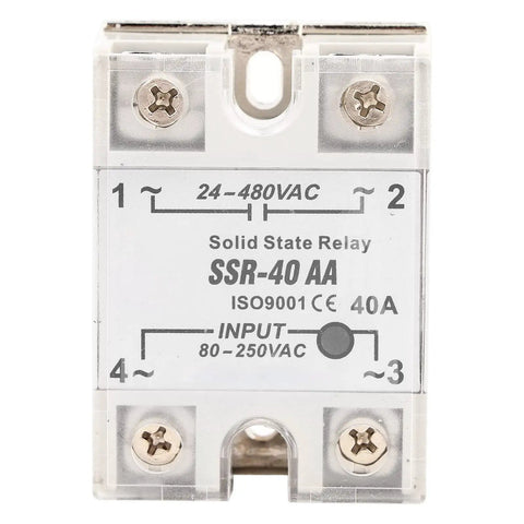 Solid State Relay Module For Industrial Control Panels And HVAC With Pro Grade Zero Cross AC To AC Switching Technology 40A 90 250 VAC Input And 24 480 VAC Output For Smooth Motor And Heater Switching