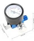 Inline Quarter Inch Pro Grade Mini Air Regulator Kit For Spray Guns With Pressure Gauge, Adjustable 0 To 150 PSI