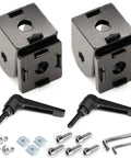 Black Living Hinge With Screws Zinc Alloy Flexible Pivot Joint Connector For 2020 Series Aluminum Extrusion Profile Easy Mount Durable Rust Resistant Built To Last, 2-pack